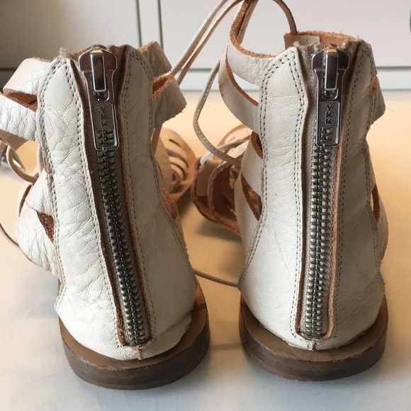 J. Crew Lace Up Cream Gladiator Sandals. P/A1117/5 - Picture 5 of 9